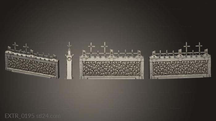 Exteriors (hellscape wall mid damaged V 3 magnets, EXTR_0195) 3D models for cnc