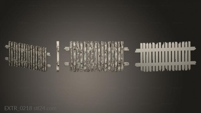 Экстерьеры (Шестигранный наземный мост hy на 2 пролета толще, EXTR_0218) 3D модель для ЧПУ станка
