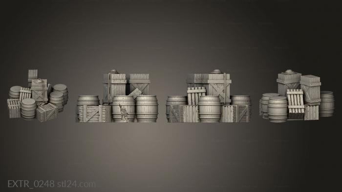 Exteriors (hy ground SG barrels and crates m, EXTR_0248) 3D models for cnc