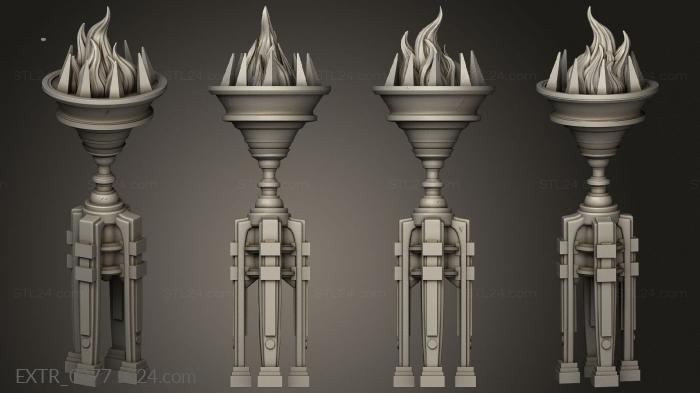 Экстерьеры (Король зажигает факел Каэ, EXTR_0277) 3D модель для ЧПУ станка