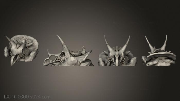 Exteriors (lizard skull, EXTR_0300) 3D models for cnc
