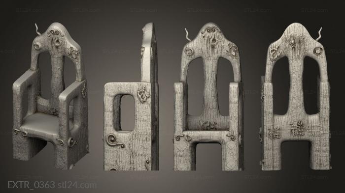 Exteriors (Prop Wooden Throne, EXTR_0363) 3D models for cnc