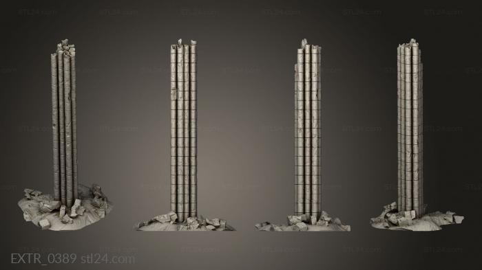 Exteriors (Ruins pillar 1, EXTR_0389) 3D models for cnc