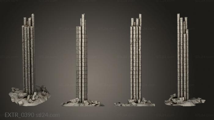 Exteriors (Ruins pillar 2, EXTR_0390) 3D models for cnc