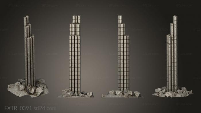 Exteriors (Ruins pillar 3, EXTR_0391) 3D models for cnc