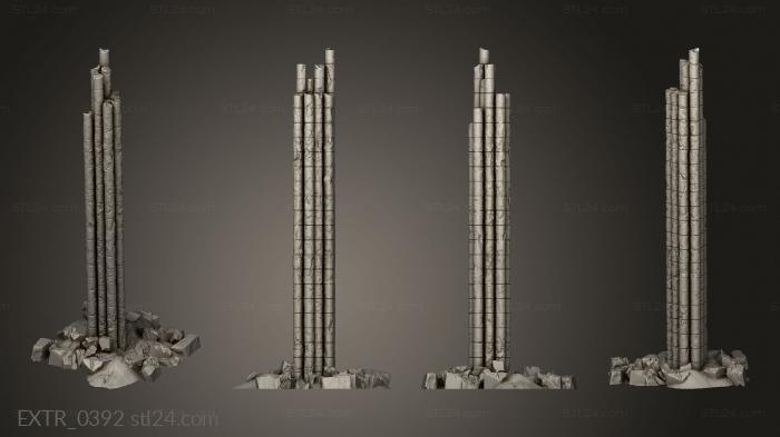 Exteriors (Ruins pillar 4, EXTR_0392) 3D models for cnc