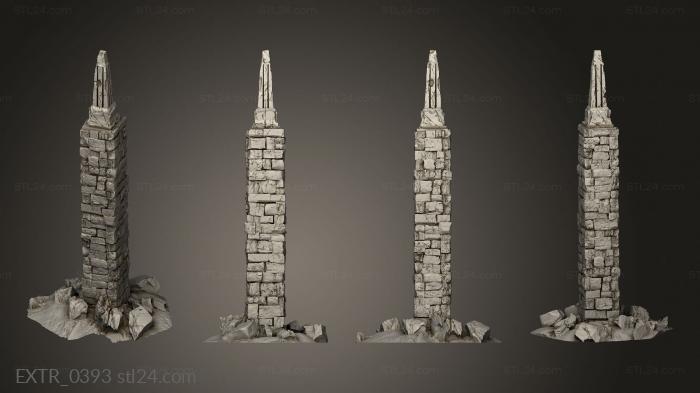 Exteriors (Ruins pillar 5, EXTR_0393) 3D models for cnc