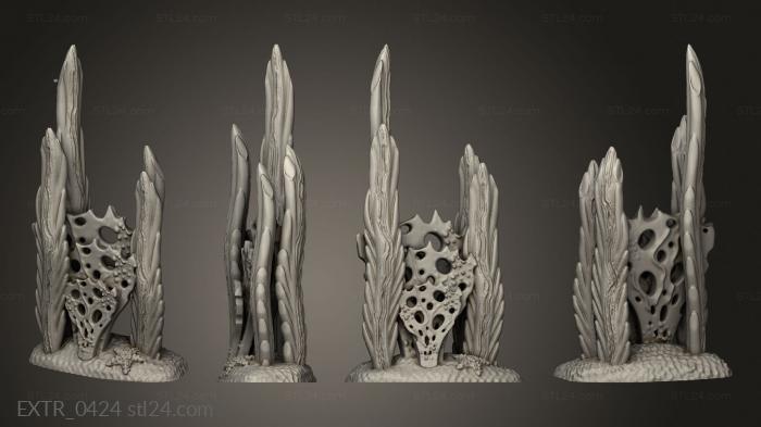 Экстерьеры (Мелкие морские водоросли и кораллы, EXTR_0424) 3D модель для ЧПУ станка