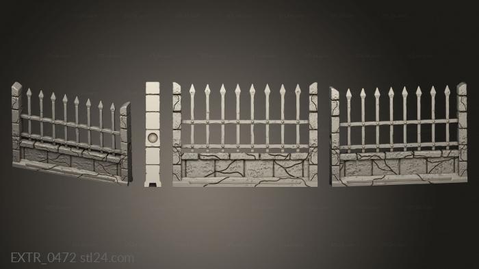 Экстерьеры (Забор кладбища духов V 1, EXTR_0472) 3D модель для ЧПУ станка