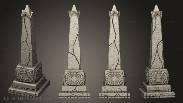 Экстерьеры (Обелиск на кладбище духов, EXTR_0476) 3D модель для ЧПУ станка