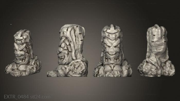 Экстерьеры (Голова, Вырезанная Из Камня, EXTR_0484) 3D модель для ЧПУ станка