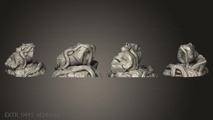 Экстерьеры (Разбитая Статуя Головы в Храме 001, EXTR_0495) 3D модель для ЧПУ станка