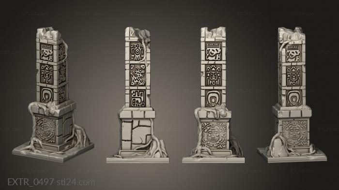 Экстерьеры (Разрушенная Колонна Храма, EXTR_0497) 3D модель для ЧПУ станка