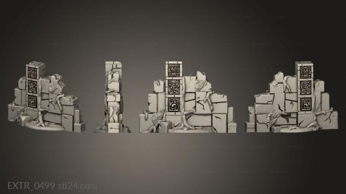 Экстерьеры (Разрушенная Стена Храма, EXTR_0499) 3D модель для ЧПУ станка
