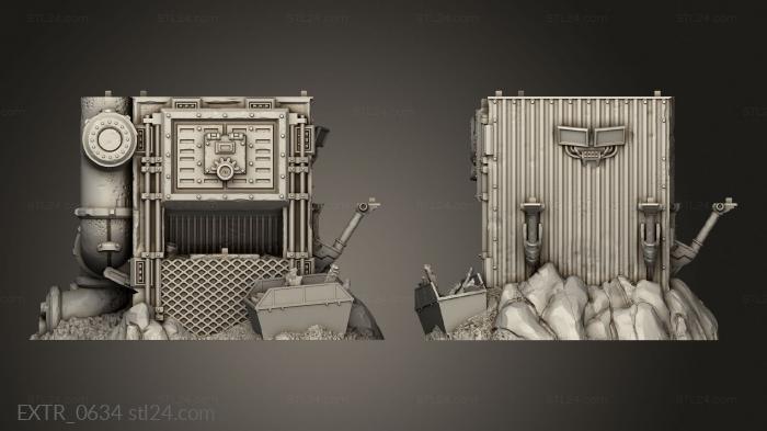 Экстерьеры (Балкон Башни по переработке отходов Смелые слова В Пустынном мире, EXTR_0634) 3D модель для ЧПУ станка