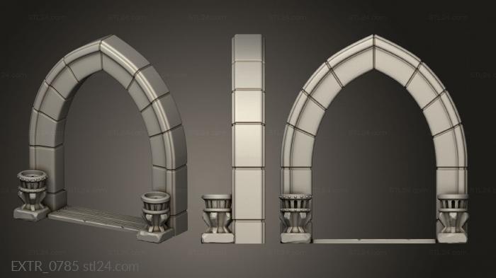 Экстерьеры (Двери Квеста Героя Открываются Дважды, EXTR_0785) 3D модель для ЧПУ станка