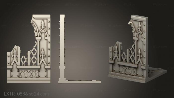 Exteriors (Gothic Sci Fi Window Ruin, EXTR_0886) 3D models for cnc