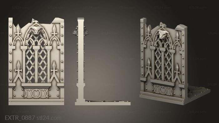 Exteriors (Gothic Sci Fi Window Ruin, EXTR_0887) 3D models for cnc