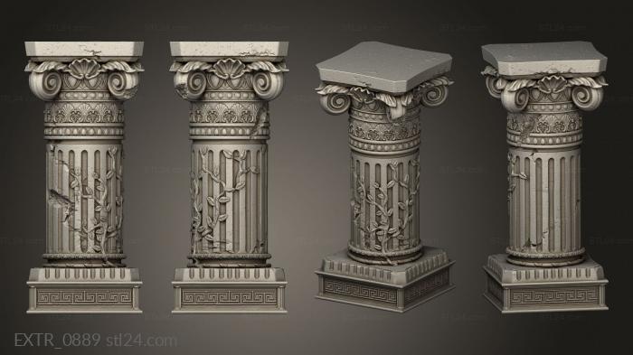 Exteriors (Greek Chess Rook, EXTR_0889) 3D models for cnc