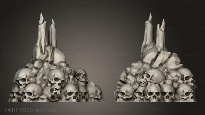 Exteriors (Fury Skull Pile candle, EXTR_0926) 3D models for cnc