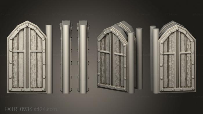 Exteriors (HG Abandoned Mausoleum Door, EXTR_0936) 3D models for cnc