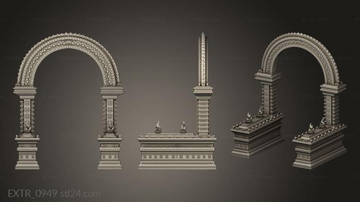 Exteriors (Hindu Altar Gate Arc, EXTR_0949) 3D models for cnc