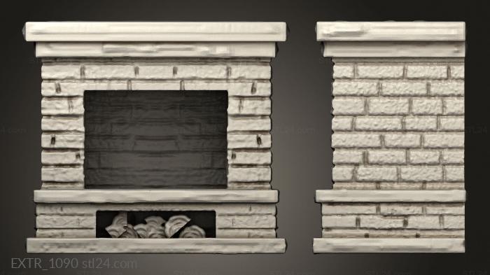 Exteriors (Omnioji Fireplace, EXTR_1090) 3D models for cnc