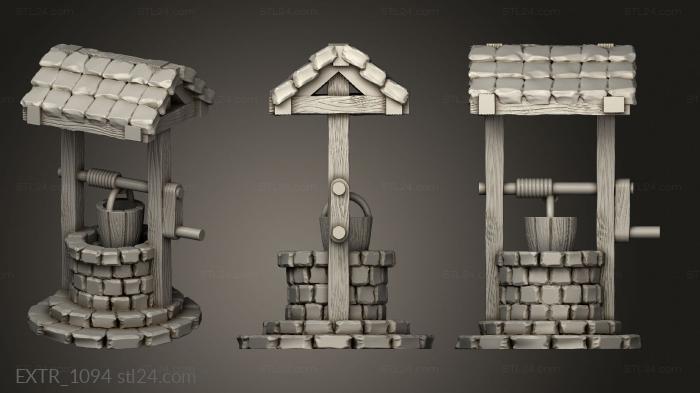 Exteriors (Omnioji From Thingiverse Stone Well, EXTR_1094) 3D models for cnc