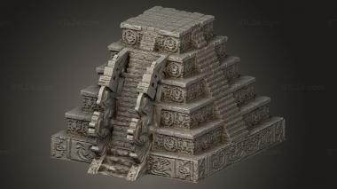 Exteriors (Quetzal Al Itza Pyramid Kuku Hi RES, EXTR_1132) 3D models for cnc