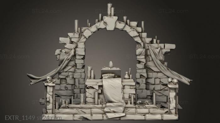 Exteriors (Ritual Lich Diorama Table Wall, EXTR_1149) 3D models for cnc