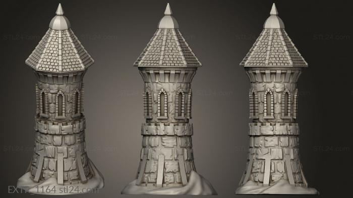Exteriors (Ruins Madness Hunting Horror Tower Prop Half Buried, EXTR_1164) 3D models for cnc