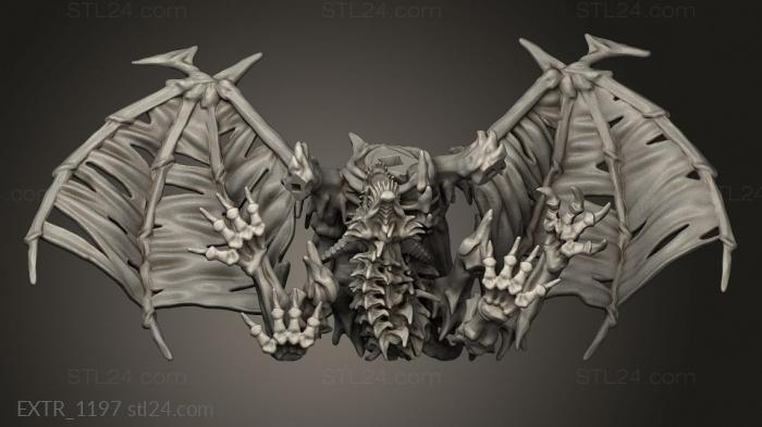 Экстерьеры (Скелетообразный Дракон С Несколькими Задними Лапами, EXTR_1197) 3D модель для ЧПУ станка