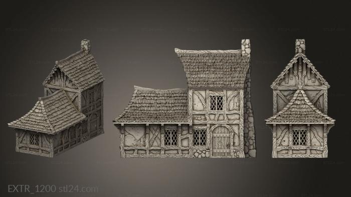 Exteriors (Small house BIG City Tarok house roof, EXTR_1200) 3D models for cnc
