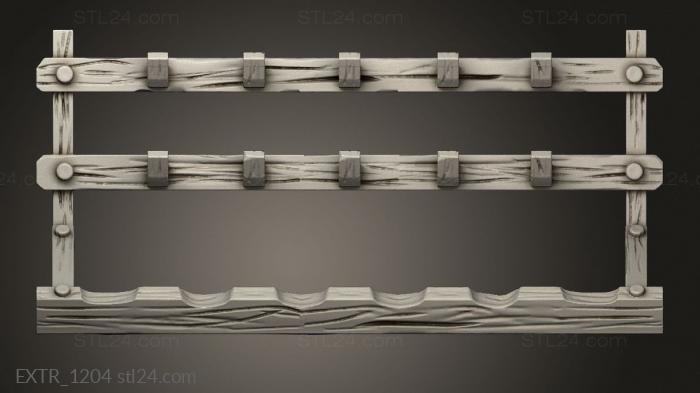 Exteriors (Some Weapon Racks Wall Rack, EXTR_1204) 3D models for cnc