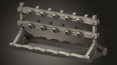 Exteriors (Some Weapon Racks Wall Rack, EXTR_1204) 3D models for cnc