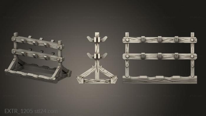 Exteriors (Some Weapon Racks Wall Rack, EXTR_1205) 3D models for cnc