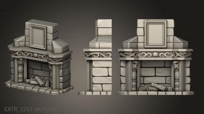 Exteriors (Stone King Arcadian Fireplace, EXTR_1212) 3D models for cnc