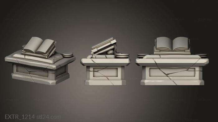 Экстерьеры (Каменный стол Короля Аркадских Чародеев, EXTR_1214) 3D модель для ЧПУ станка