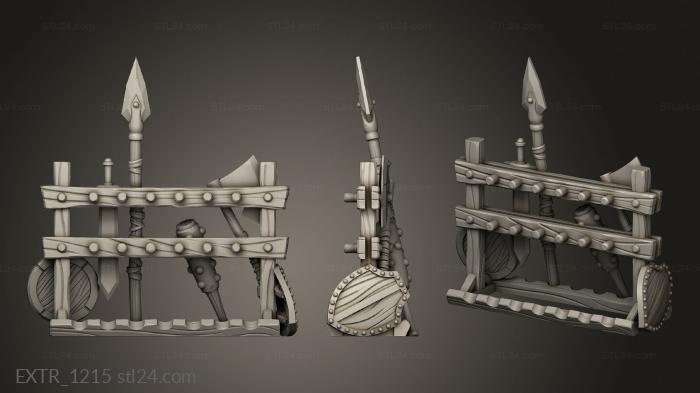 Exteriors (Stone King Arcadian Weapon Rack, EXTR_1215) 3D models for cnc