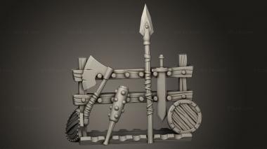 Exteriors (Stone King Arcadian Weapon Rack, EXTR_1215) 3D models for cnc