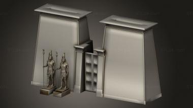 Exteriors (templo egipcio deco, EXTR_1226) 3D models for cnc