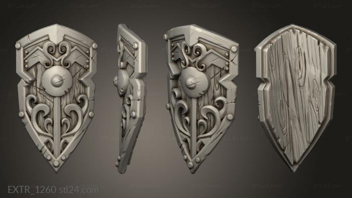 Exteriors (The grand tournament Props Shield, EXTR_1260) 3D models for cnc