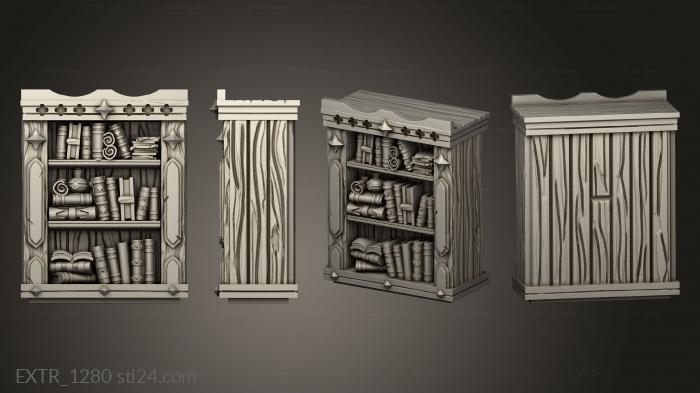 Exteriors (Librarian Corner Bookshelf, EXTR_1280) 3D models for cnc