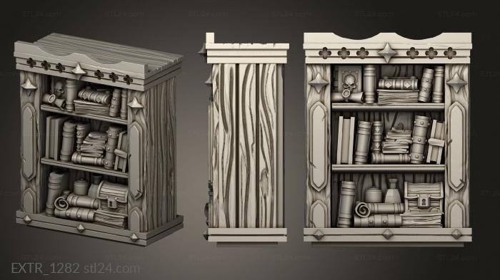 Exteriors (Librarian Corner Bookshelf, EXTR_1282) 3D models for cnc