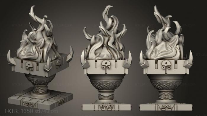 Exteriors (Temple Terrain and Props Kimil Fire Goblet, EXTR_1350) 3D models for cnc