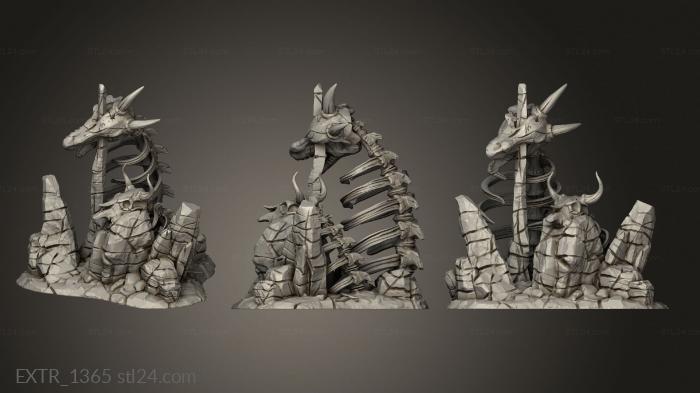 Exteriors (Wastelands Terrain Core Impaled Skull, EXTR_1365) 3D models for cnc