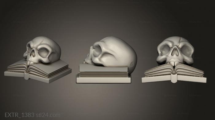 Exteriors (Wizards Tower Book Shelf Props Skull, EXTR_1383) 3D models for cnc