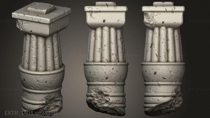 Exteriors (Ancient Tomb Props column Broken, EXTR_1401) 3D models for cnc