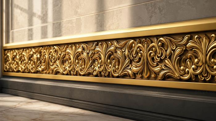 Frieze (Isotome bushes, FRZ_0146) 3D models for cnc
