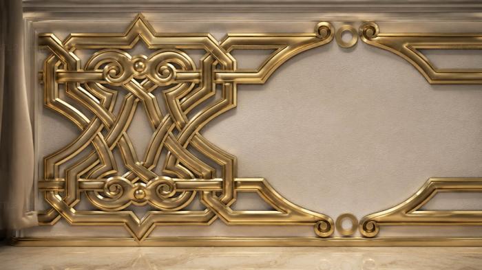 Frieze (Steel lace ribbon, FRZ_0162) 3D models for cnc